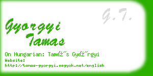 gyorgyi tamas business card